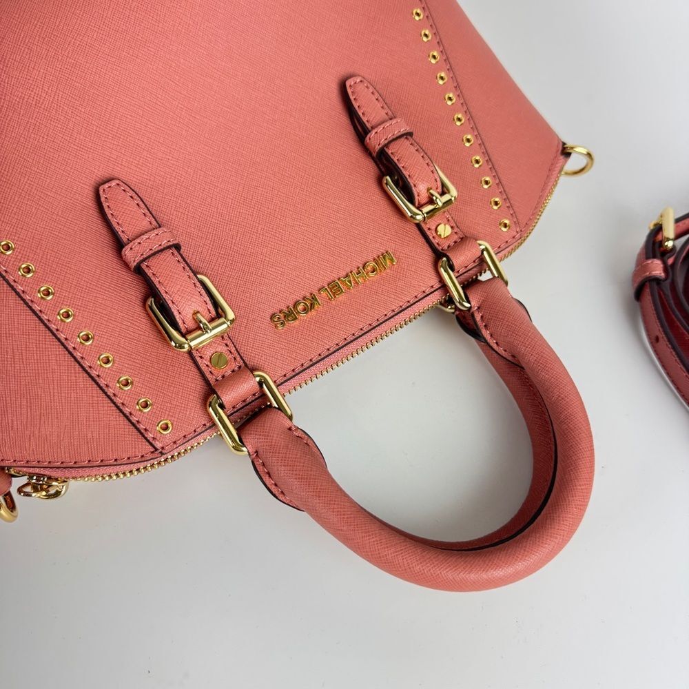 Michael Kors Dusty Coral Pink Satchel Crossbody Bag - Picture 4 of 8
